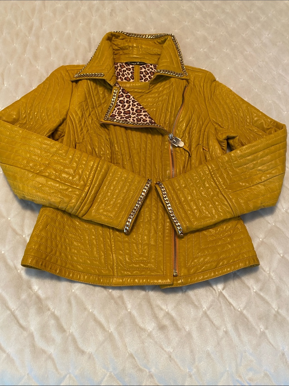 Donna Bacconni mustard  Yellow Jacket Ladies size M